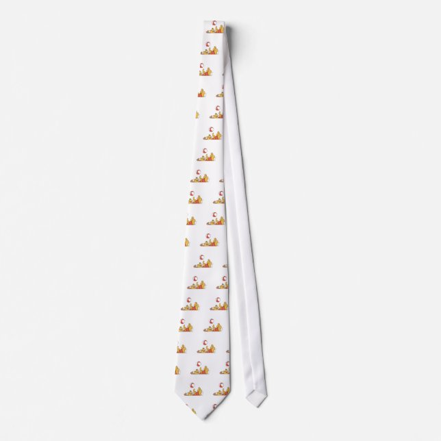 Dog Playing With Ball Tshirts and Gifts Tie (Front)