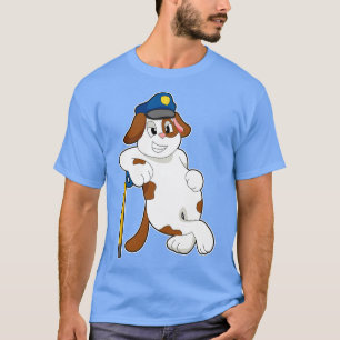 Dog Police Officer Police Hat  T-Shirt
