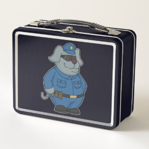 Dog Police officer Police Metal Lunch Box