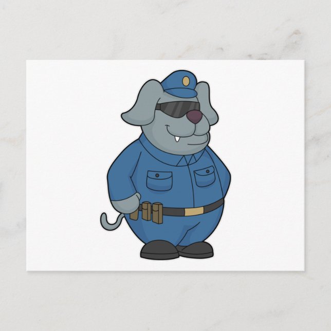 Dog Police officer Police Postcard (Front)