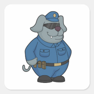 Dog Police officer Police Square Sticker