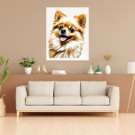 Dog Pomeranian Pop Art Poster<br><div class="desc">Unleash the vibrant energy of your beloved Pomeranian with our exclusive Dog Pomeranian Pop Art Poster. This eye-catching piece combines modern pop art aesthetics with the timeless charm of your furry friend. The bold colours and dynamic design make it a paw-some addition to any pet lover's space. Celebrate the unique...</div>