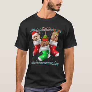 Dog Poodle Christmas Socks Funny Xmas Pajama Pet P T-Shirt