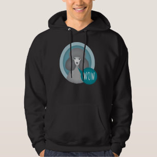 Dog Poodle Wow Grey Hoodie