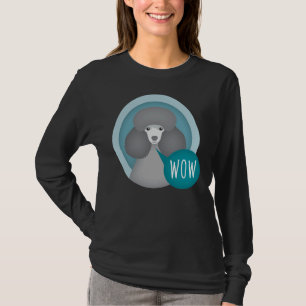 Dog Poodle Wow  Grey T-Shirt