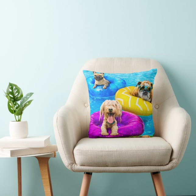 Dog Pool Party Cushion (Chair)