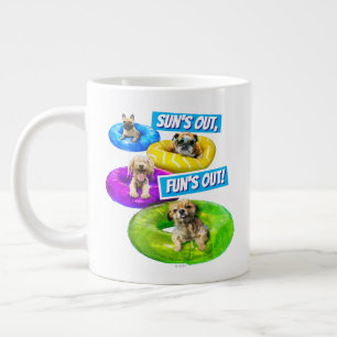Dog Pool Party Large Coffee Mug
