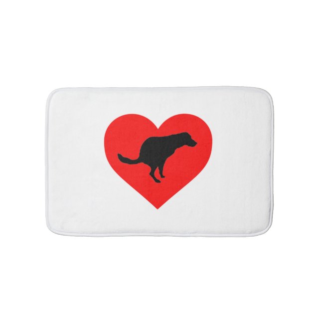 Dog Poop Heart    Bath Mat (Front)