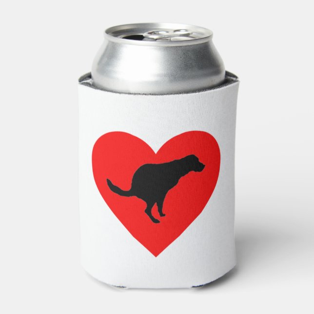 Dog Poop Heart    Can Cooler (Can Front)