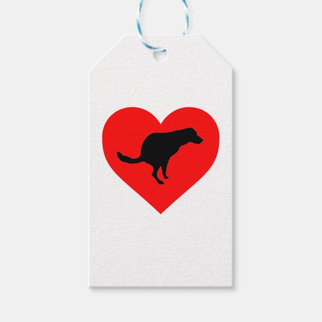 Dog Poop Heart    Gift Tags (Front)