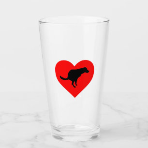 Dog Poop Heart    Glass