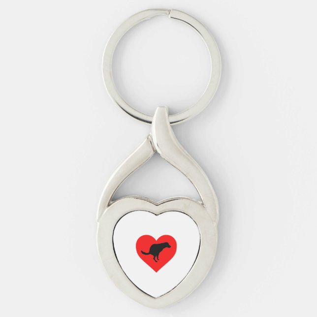 Dog Poop Heart    Key Ring (Front)