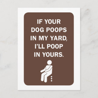 Dog Poop Post Card