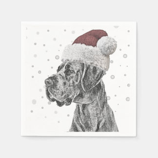 Dog Portrait Christmas Napkin