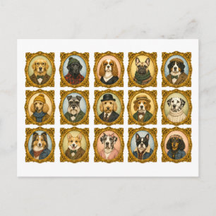 Dog Portrait Collage Postcard