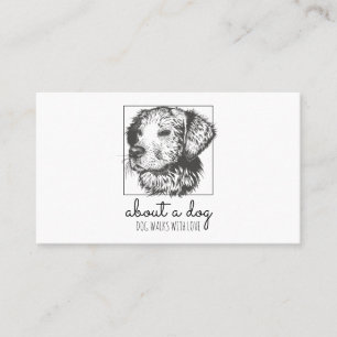 Dog Portrait Dog Walking & Sitting Business Card