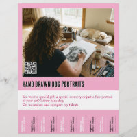 Dog Portrait Drawing Poster Tear off 