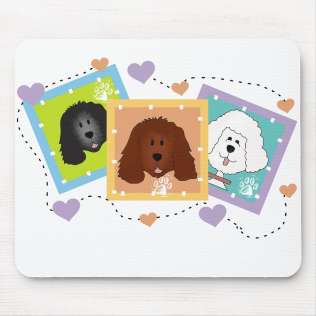 Dog Portraits Mouse Mat (Front)