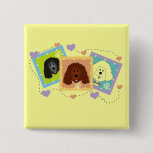 Dog Portraits Tshirts and Gifts 15 Cm Square Badge