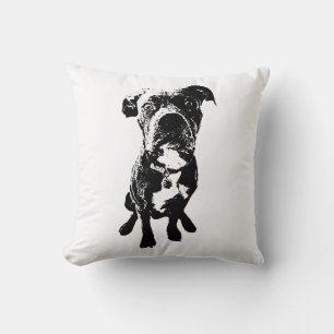 Dog Pose Pillow – Sitting Dog in Ink Style