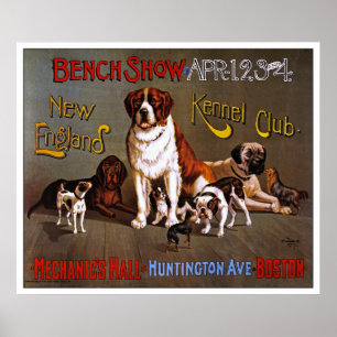 Dog Poster Print:  New England Kennel Club 1890