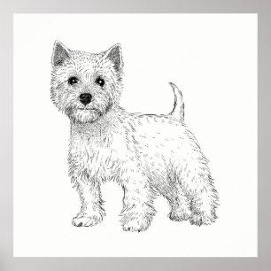 Dog Poster / Wall Art West Highland Terrier