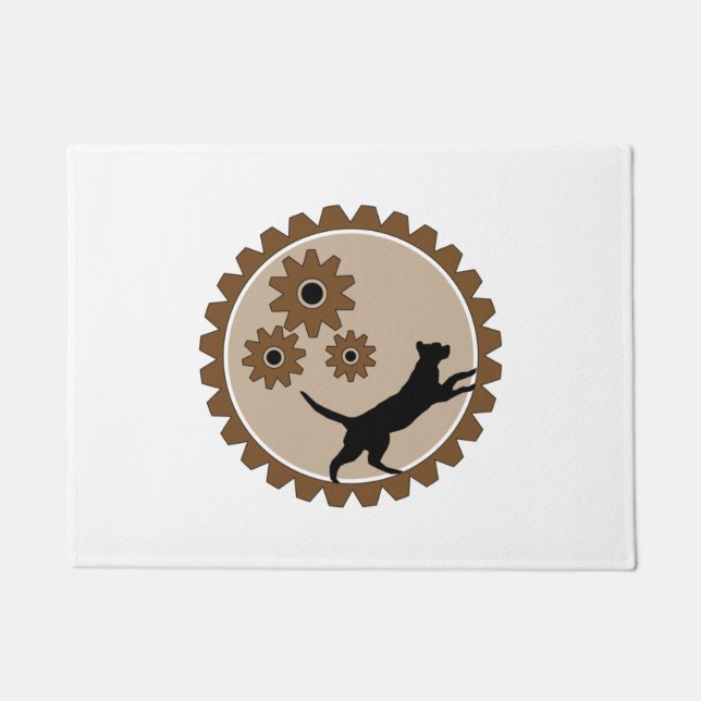 dog powered cage with wheels   doormat (Front)