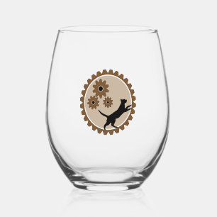 dog powered cage with wheels   stemless wine glass