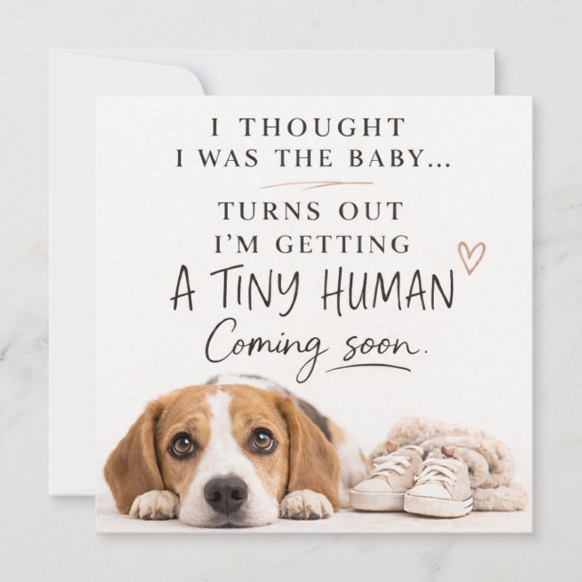 Dog Pregnancy Announcement Card (Front)