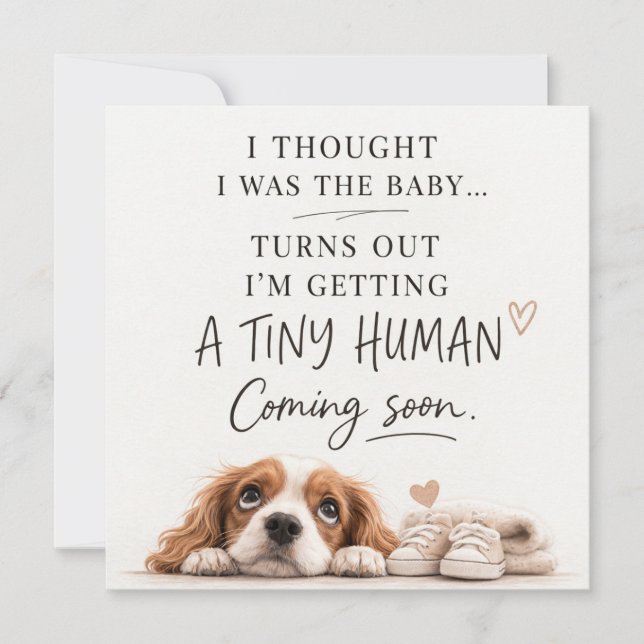 Dog Pregnancy Announcement Card (Front)