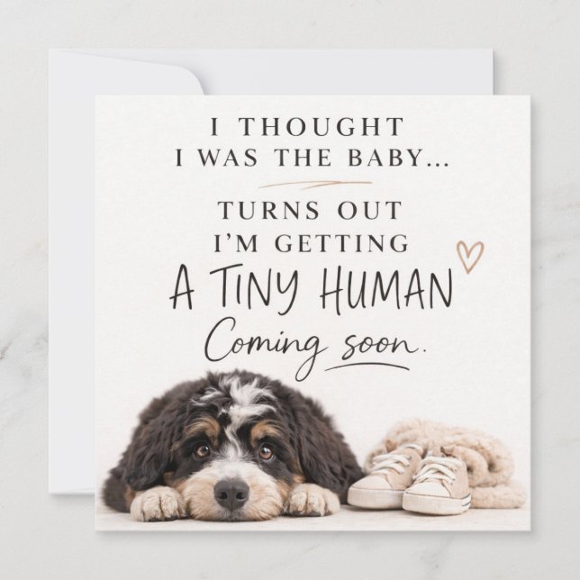 Dog Pregnancy Announcement Card (Front)