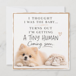 Dog Pregnancy Announcement Card
