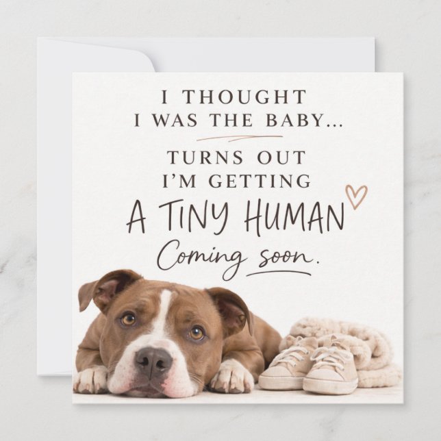 Dog Pregnancy Announcement Card (Front)