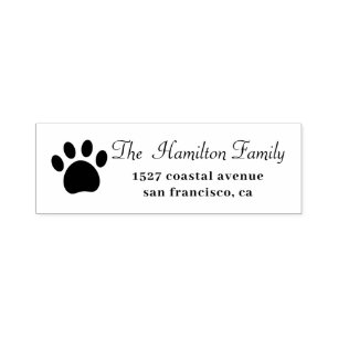 Dog Print : Return Address Self-inking Stamp