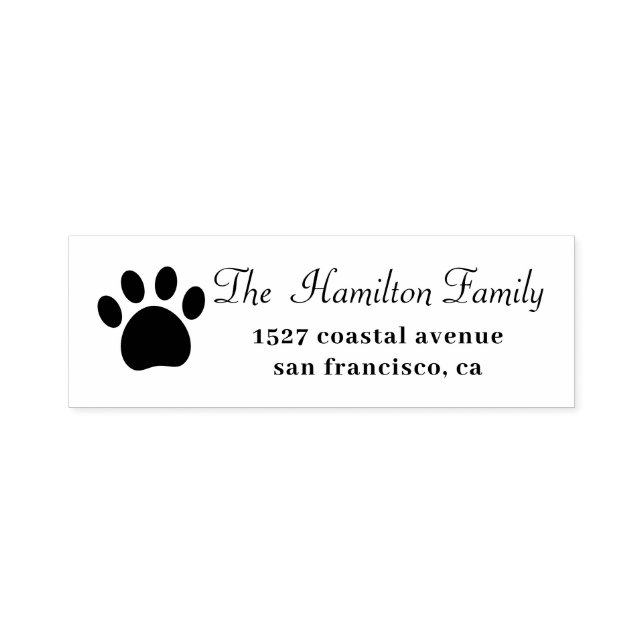 Dog Print : Return Address Self-inking Stamp (Design)