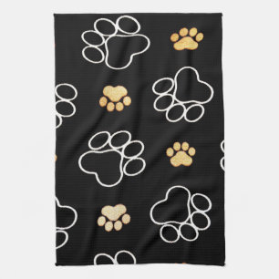 dog prints kitchen towel