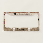 Dog Prints Personalised License Plate Frame