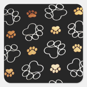 dog prints stickers