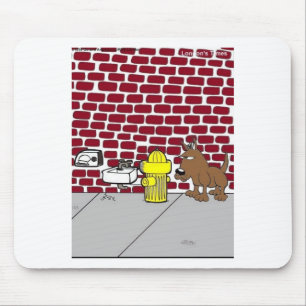 Dog Public Bathrooms Funny Cartoon Tees & Gifts Mouse Mat