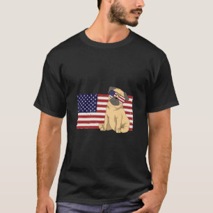 Dog Pug American Flag Patriotic Pug Owner Gift T- T-Shirt