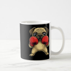 Dog Pug Dressed As A Boxer Funny Boxing  Coffee Mug