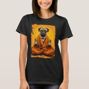Dog Pug Meditation Yoga T-Shirt