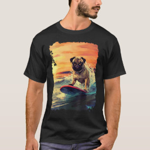 Dog Pug Paddle Board T-Shirt