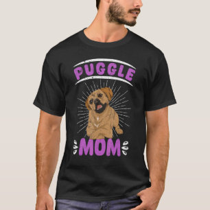 Dog Puggle Mum Dog Owner Mothers Day Pet Owner P T-Shirt