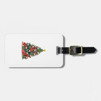 Dog Pugs Christmas Tree Cute Xmas (2) Luggage Tag