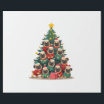 Dog Pugs Christmas Tree Cute Xmas (2) Wrapping Paper<br><div class="desc">Dog Pugs Christmas Tree Cute Xmas (2)</div>