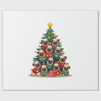 Dog Pugs Christmas Tree Cute Xmas (2)