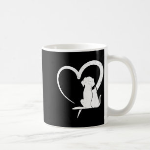 Dog Puppy And Baby Cat Heart For Pets Animal Lover Coffee Mug