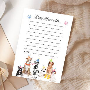 Dog Puppy Birthday Time Capsule Note Message Card