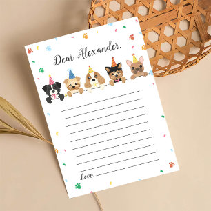 Dog Puppy Birthday Time Capsule Note Message Card